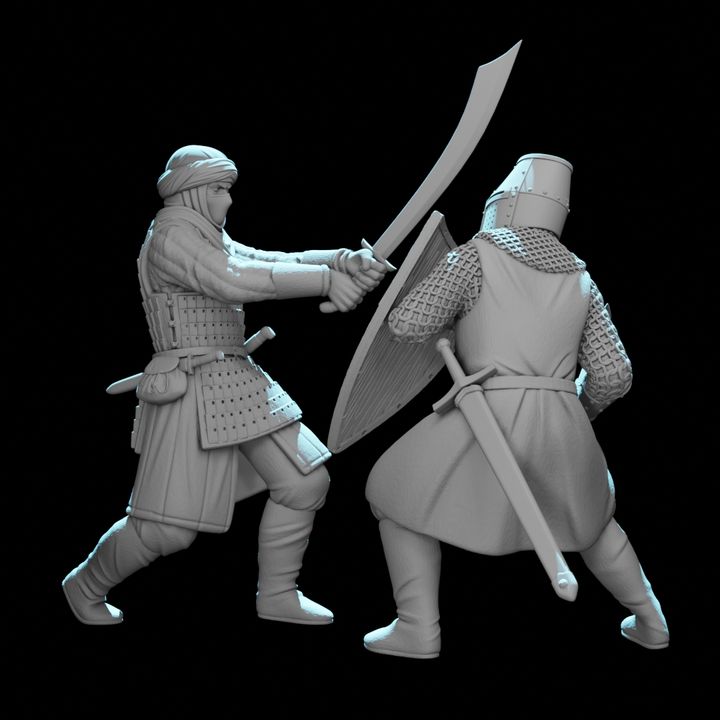 Crusader Knight vs Saracen Warrior – Kingdom of Jerusalem Vignette