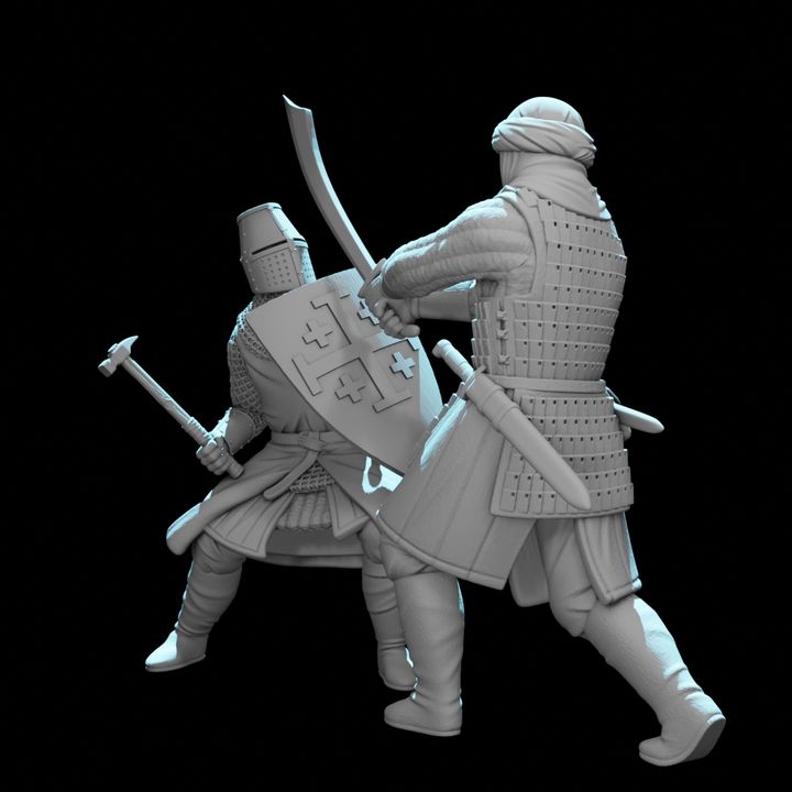Crusader Knight vs Saracen Warrior – Kingdom of Jerusalem Vignette