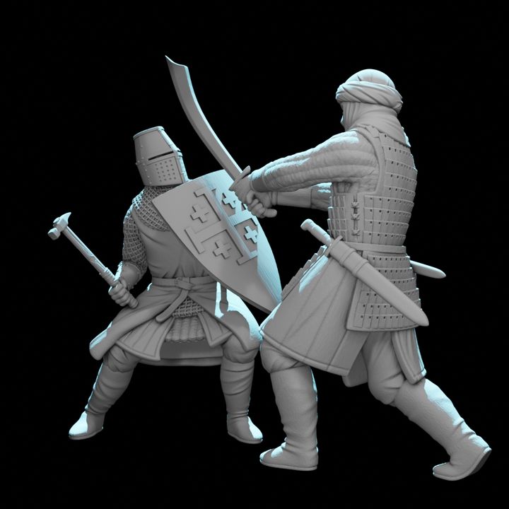 Crusader Knight vs Saracen Warrior – Kingdom of Jerusalem Vignette