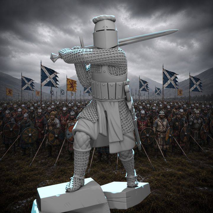 Medieval Knight with Greatsword – Dynamic Combat Pose