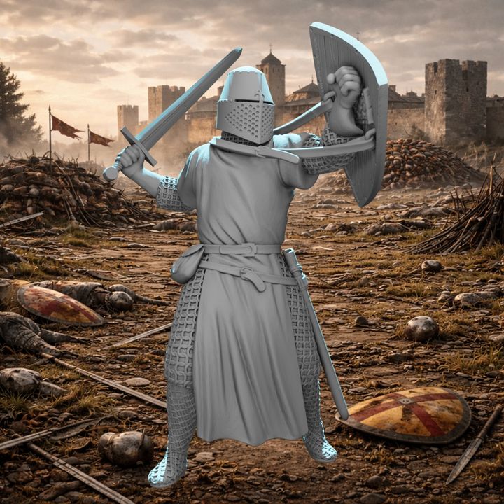 Medieval Crusader Knight – Great Helm.