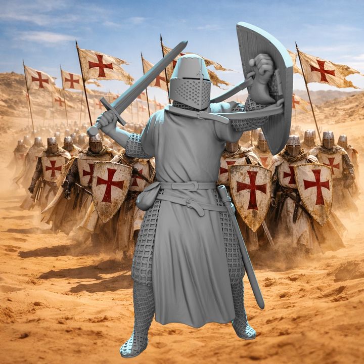 Medieval Crusader Knight – Great Helm.