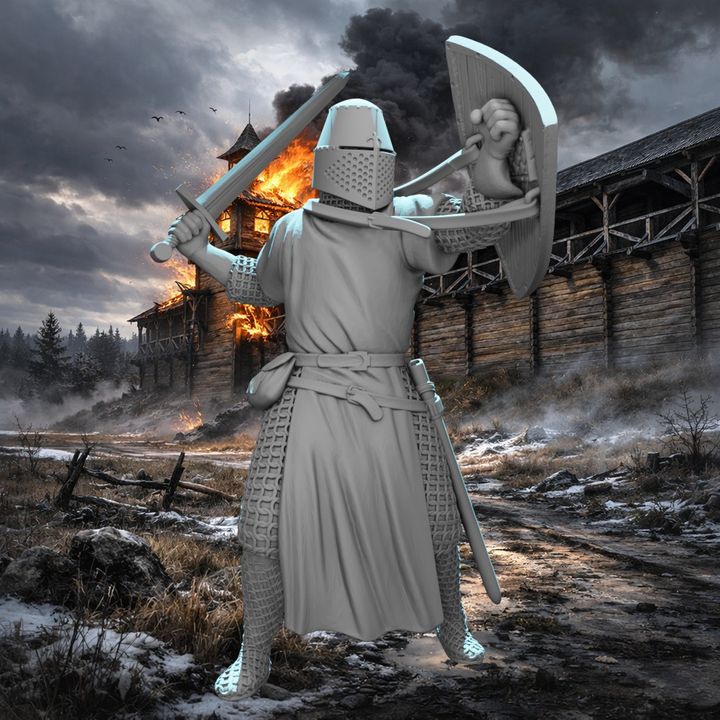 Medieval Crusader Knight – Great Helm.