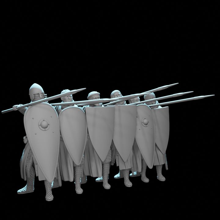 Medieval Shield Wall Set.