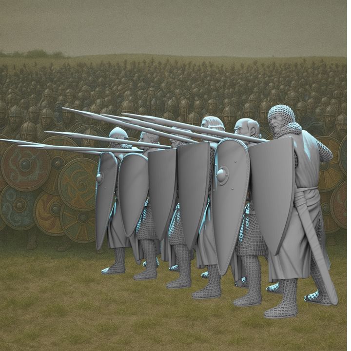 Medieval Shield Wall Set.