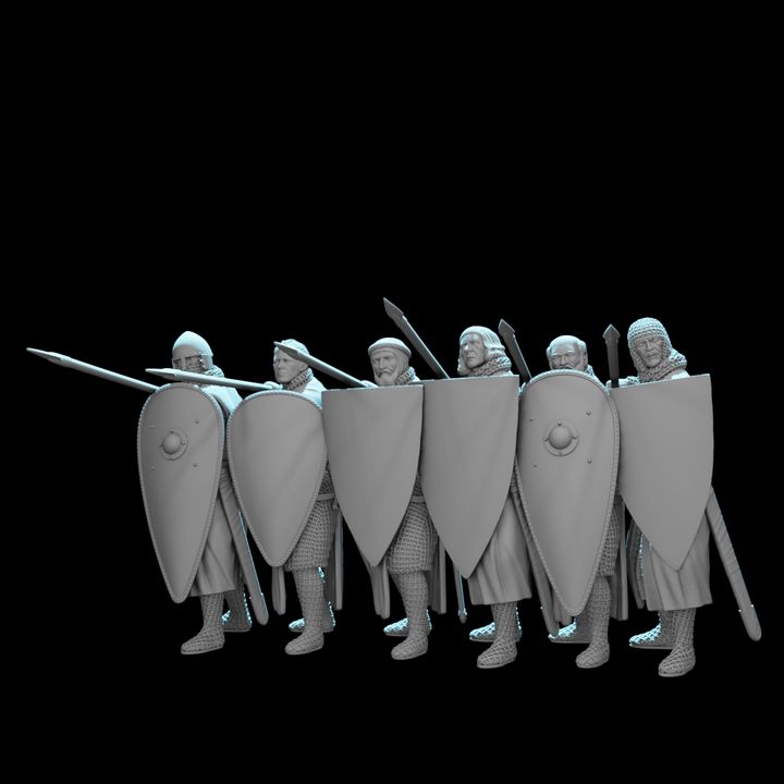 Medieval Shield Wall Set.
