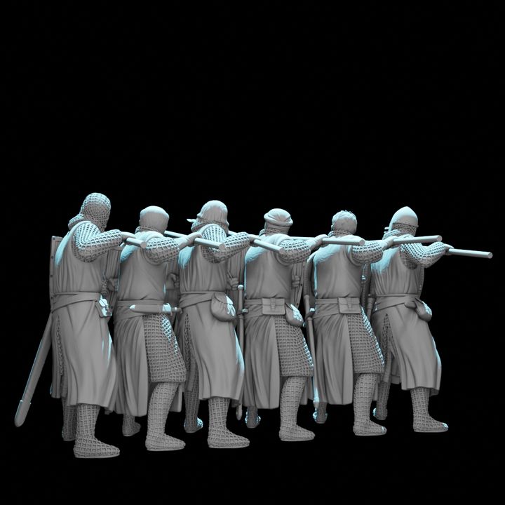 Medieval Shield Wall Set.