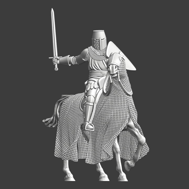 Mounted medieval heavy knight