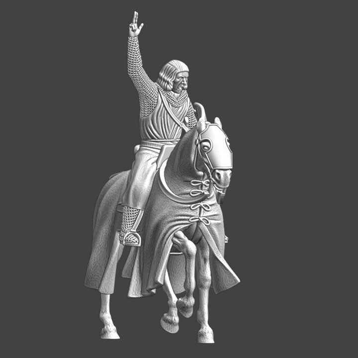 Mounted medieval Knight Praying 2.