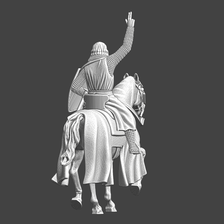 Mounted medieval Knight Praying 2.