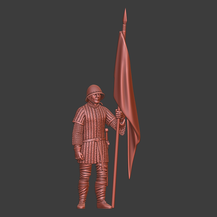 Medieval Infantryman with Banner.