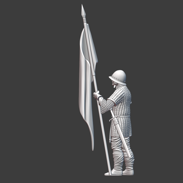 Medieval Infantryman with Banner.