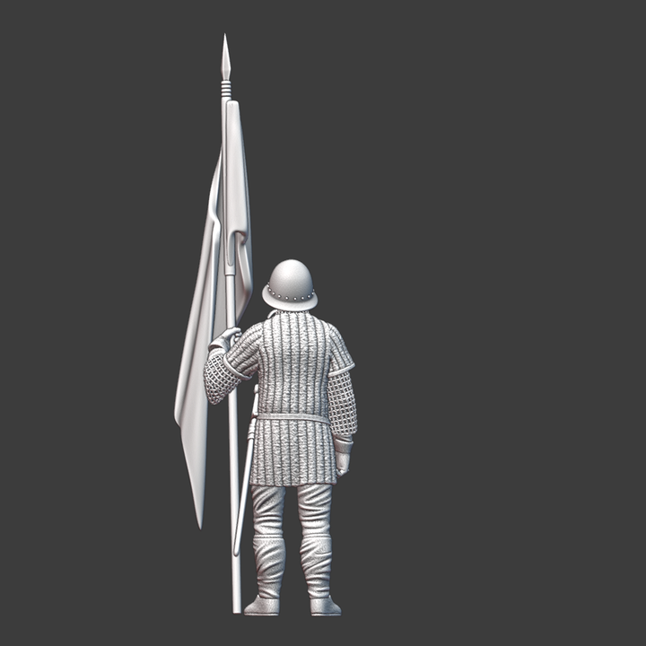 Medieval Infantryman with Banner.
