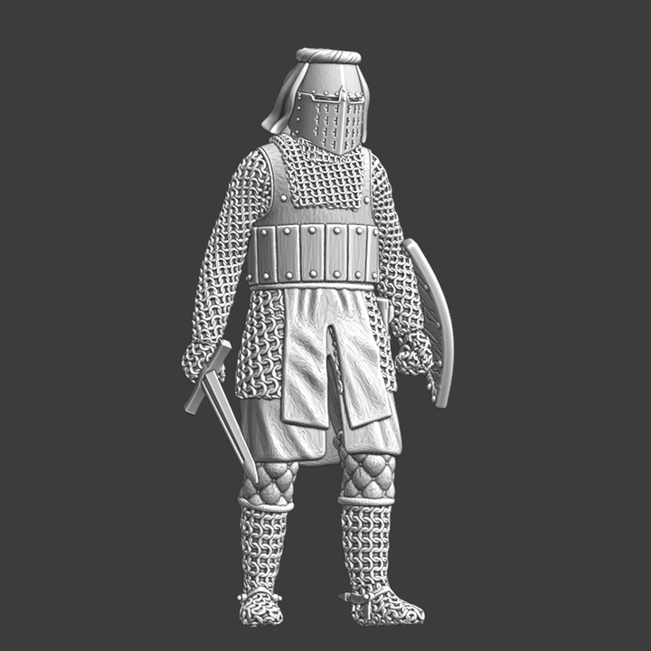 Medieval Templar/Hospitaller knight with sword.