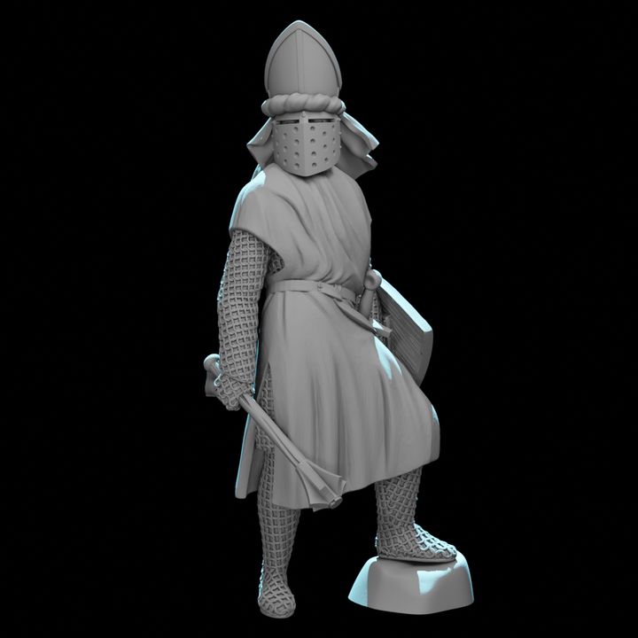 Medieval Warrior Bishop - Commander and Clerk.