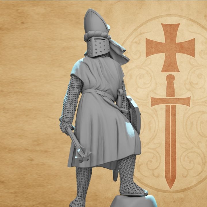 Medieval Warrior Bishop - Commander and Clerk.