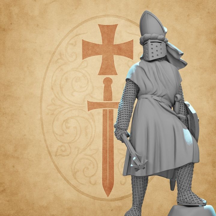 Medieval Warrior Bishop - Commander and Clerk.