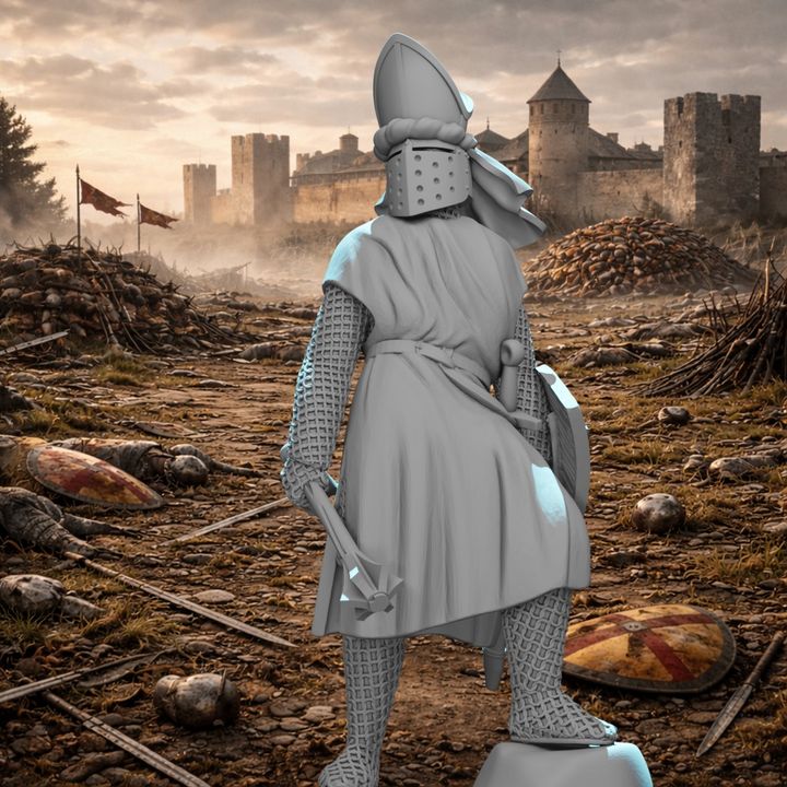 Medieval Warrior Bishop - Commander and Clerk.