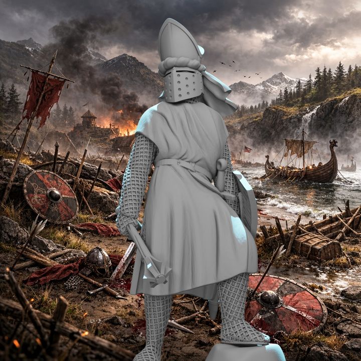 Medieval Warrior Bishop - Commander and Clerk.