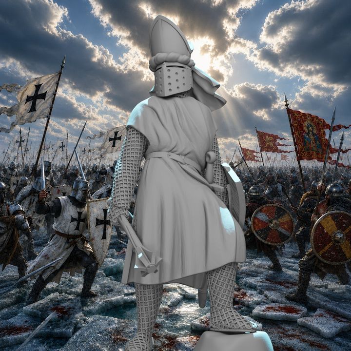Medieval Warrior Bishop - Commander and Clerk.