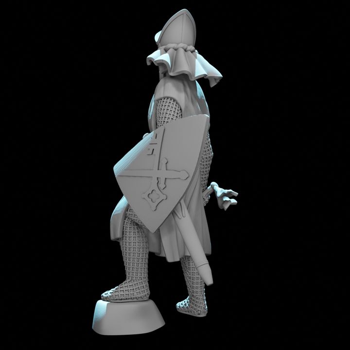 Medieval Warrior Bishop - Commander and Clerk.