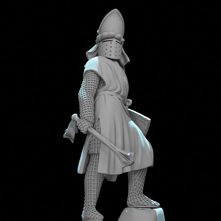 Medieval Warrior Bishop - Commander and Clerk.