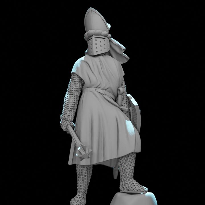 Medieval Warrior Bishop - Commander and Clerk.