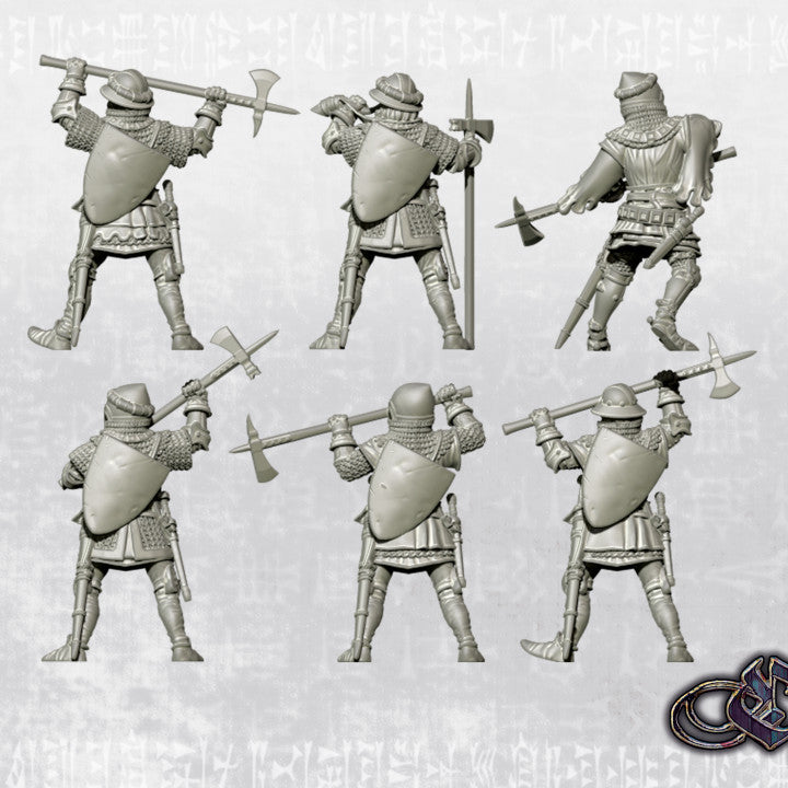 Men at arms with poleaxes by Ezipion miniatures