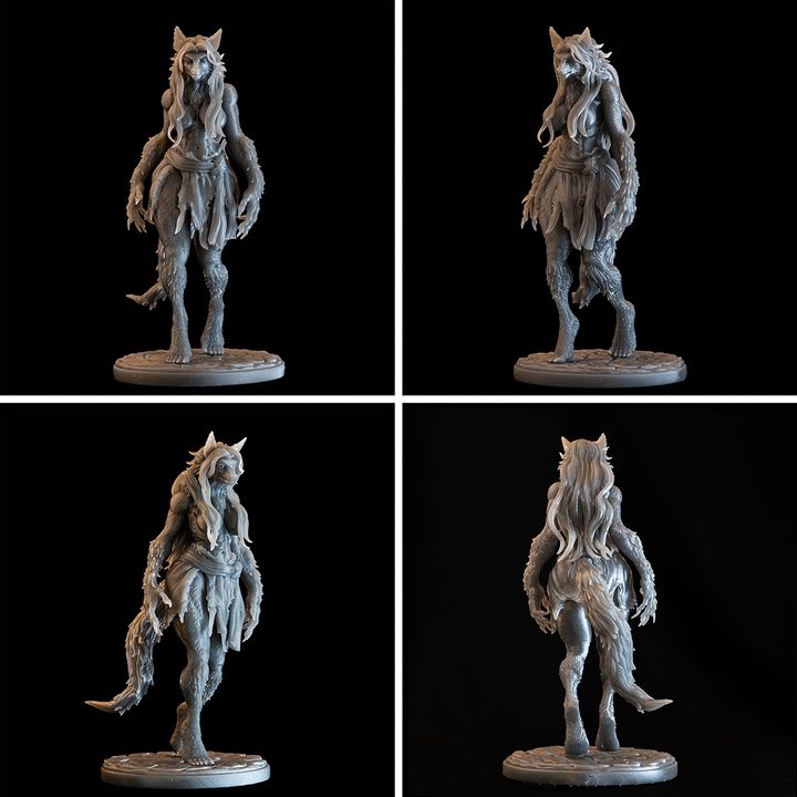 Mercedes The Haunted - Dual Form Peasant (Were-Coyote) by Ronin Arts Workshop