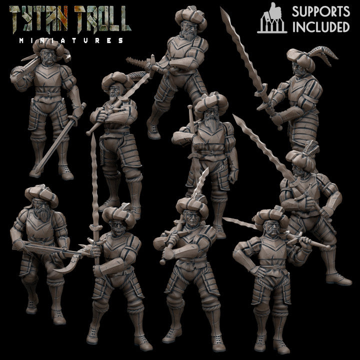 Mercenary Landsknecht Soldier Bundle by Tytan Troll Miniatures