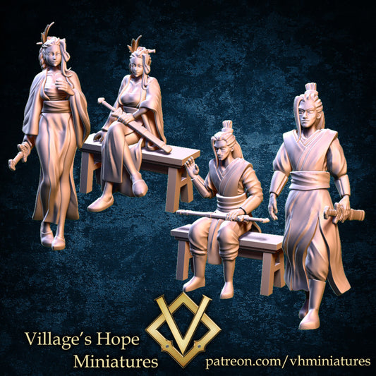 Wuxia Warrior Male & Female by Village's Hope Miniatures