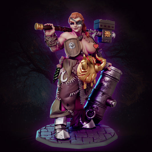 Drunga Smallgut the female Ogre by Gaz Minis