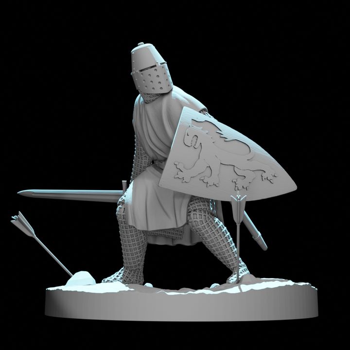 Medieval Knight Under Arrow Fire – Defending with Shield