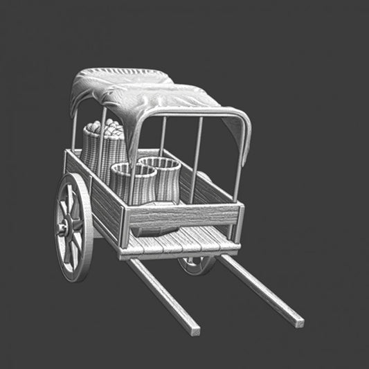 Small medieval market wagon