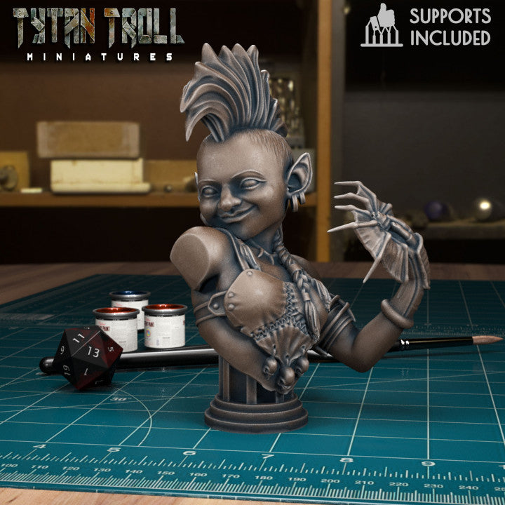 Greta Mohawk Bust by Tytan Troll Miniatures