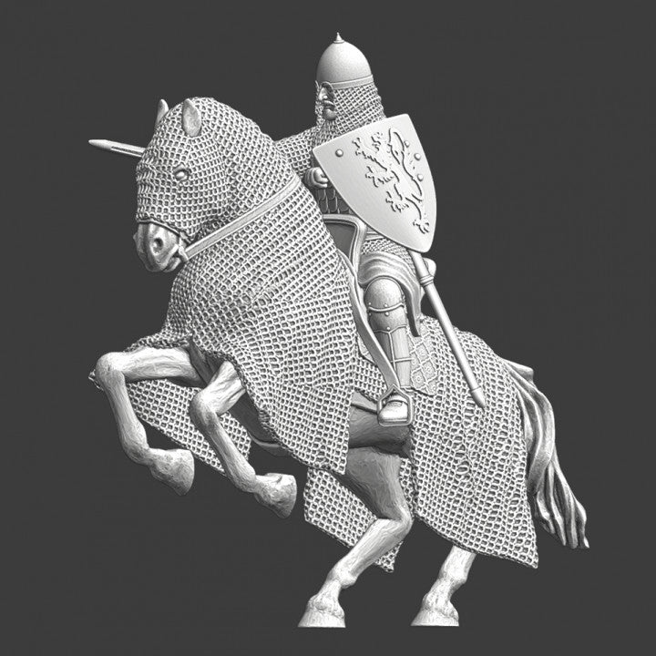 Medieval Kievan-Rus Heavy cavalry with sword.