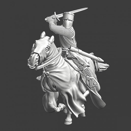 Mounted Teutonic Knight with two-hand sword