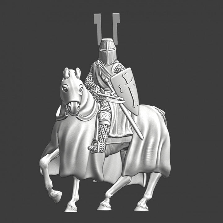 Medieval mounted Teutonic Knight with axe – Studio Historia