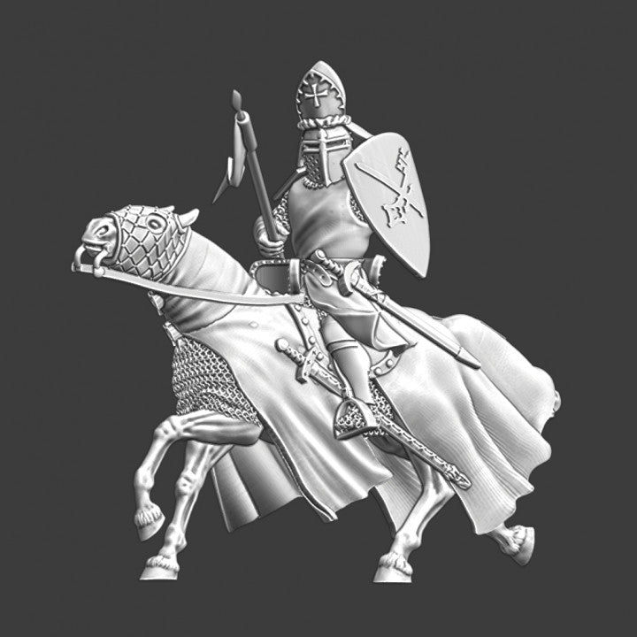 Medieval warrior bishop - mounted with lance