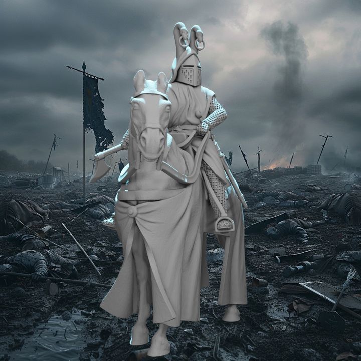 Sir Swan Mounted Knight – Crested Helm