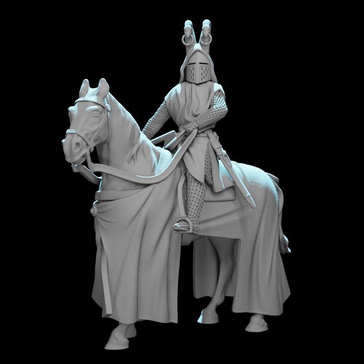 Sir Swan Mounted Knight – Crested Helm