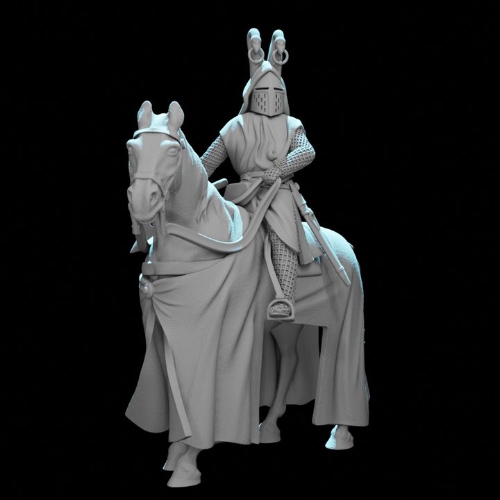 Sir Swan Mounted Knight – Crested Helm