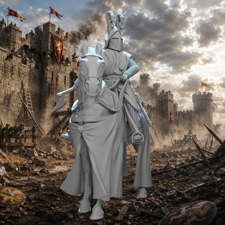 Sir Swan Mounted Knight – Crested Helm