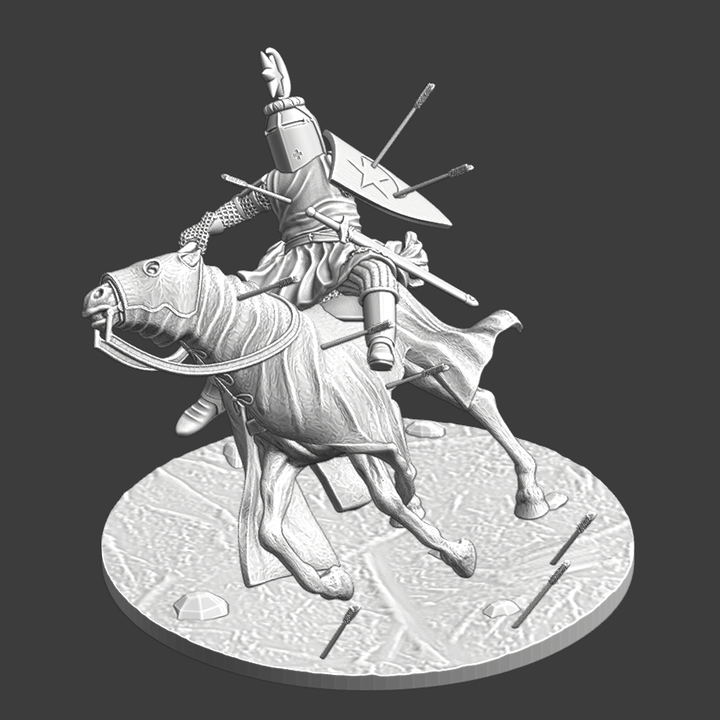 Medieval crescent star mounted knight - Arrowstorm