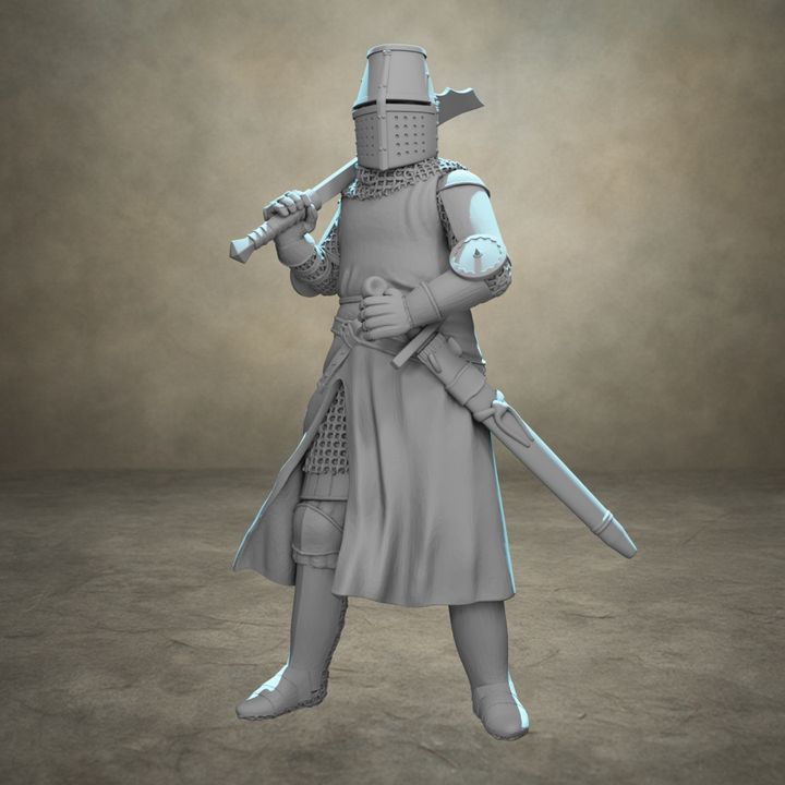 Medieval Scottish Knight – 3D Printable Highland Warrior Miniature for Wargaming.