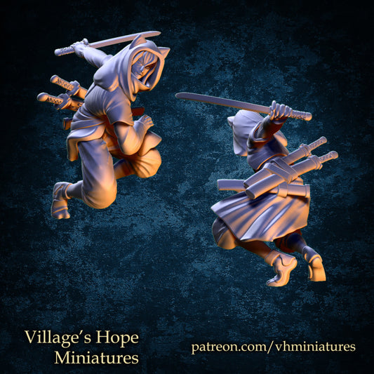 Wolf Ninja / Hood Ninja by Village's Hope Miniatures