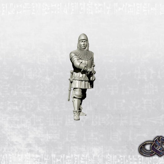 “French Woman-at-arms – 14th century” by Ezipion miniatures