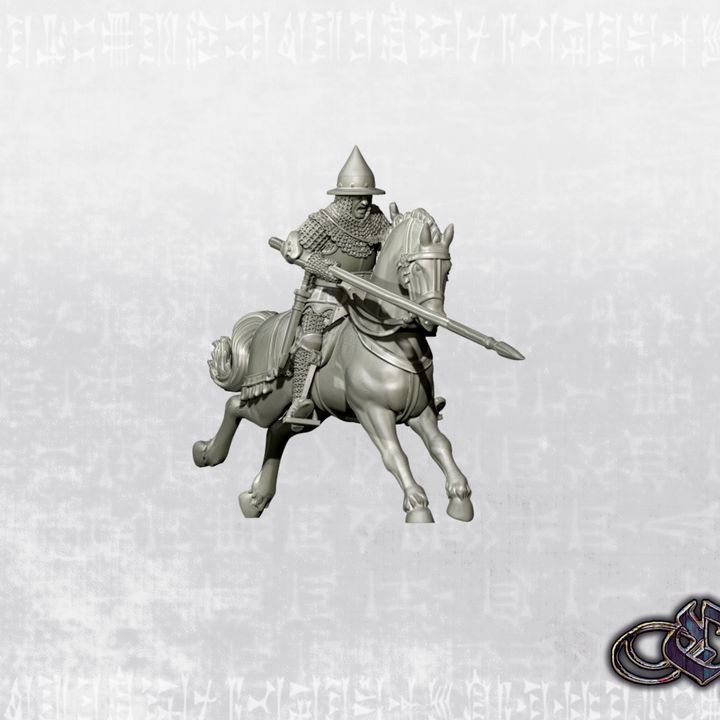 “Lithuanian Knight charging on horse – 14th century” by Ezipion miniatures