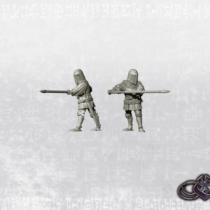 “French Knight with Spear – 14th century” by Ezipion miniatures