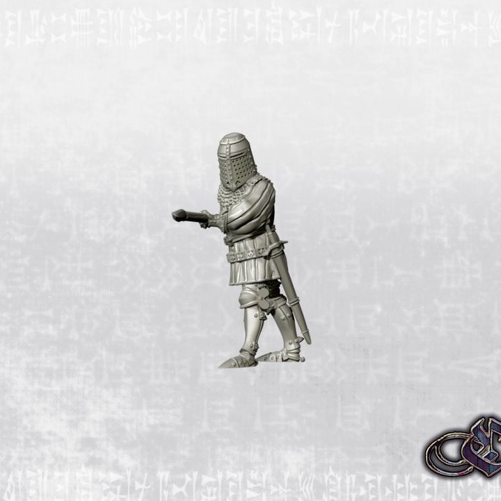 “French Knight with Spear – 14th century” by Ezipion miniatures